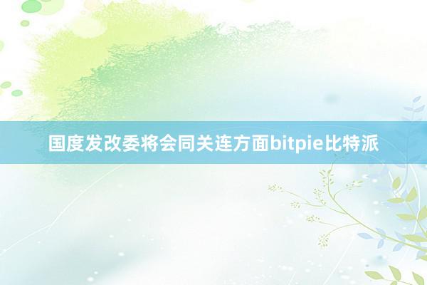 国度发改委将会同关连方面bitpie比特派