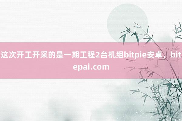 这次开工开采的是一期工程2台机组bitpie安卓，bitepai.com