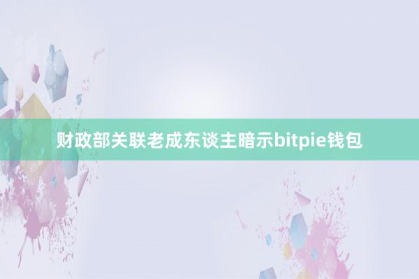 财政部关联老成东谈主暗示bitpie钱包