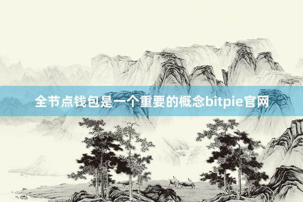 全节点钱包是一个重要的概念bitpie官网