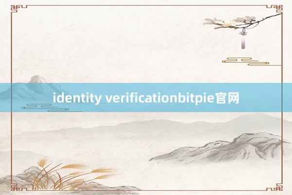 identity verificationbitpie官网