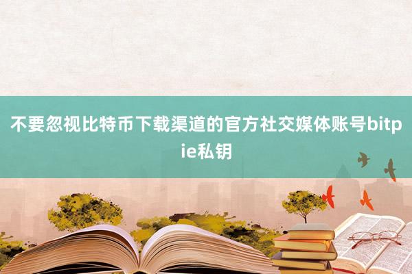 不要忽视比特币下载渠道的官方社交媒体账号bitpie私钥