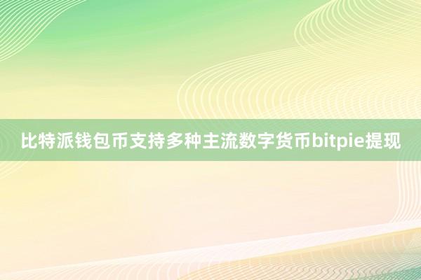 比特派钱包币支持多种主流数字货币bitpie提现