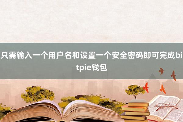 只需输入一个用户名和设置一个安全密码即可完成bitpie钱包