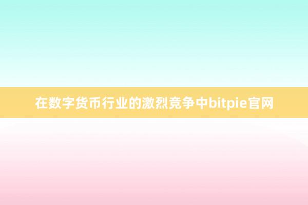 在数字货币行业的激烈竞争中bitpie官网