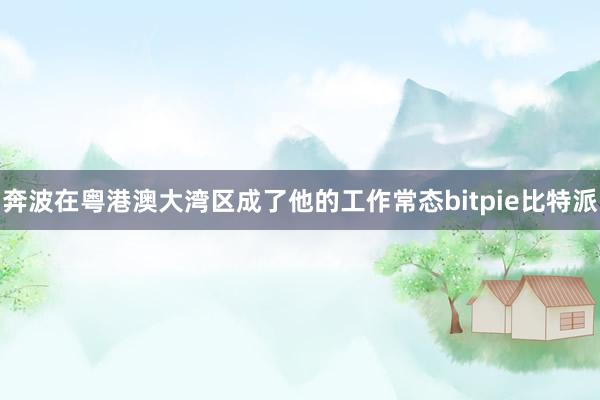 奔波在粤港澳大湾区成了他的工作常态bitpie比特派