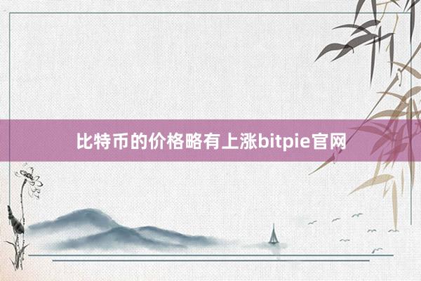 比特币的价格略有上涨bitpie官网