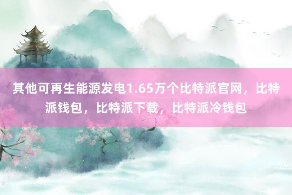 其他可再生能源发电1.65万个比特派官网，比特派钱包，比特派下载，比特派冷钱包