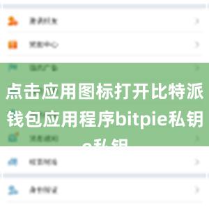 点击应用图标打开比特派钱包应用程序bitpie私钥