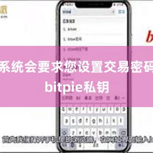 系统会要求您设置交易密码bitpie私钥