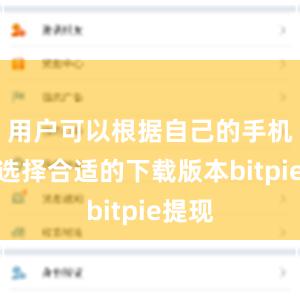 用户可以根据自己的手机系统选择合适的下载版本bitpie提现