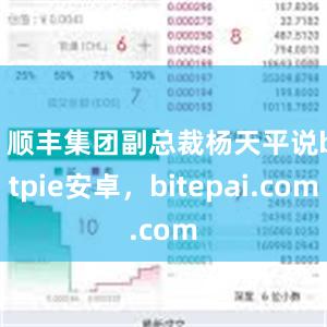 ”顺丰集团副总裁杨天平说bitpie安卓，bitepai.com