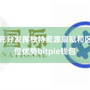 充分发挥独特资源禀赋和区位优势bitpie钱包