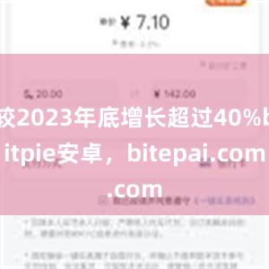 较2023年底增长超过40%bitpie安卓，bitepai.com