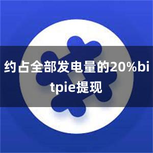 约占全部发电量的20%bitpie提现