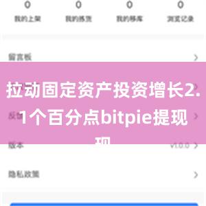 拉动固定资产投资增长2.1个百分点bitpie提现