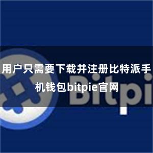 用户只需要下载并注册比特派手机钱包bitpie官网